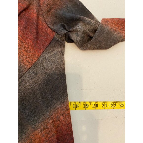 Signature By Robbie Bee Dress Multicolor Striped Cowl Neck 3/4 Sleeve XL - Picture 8 of 10